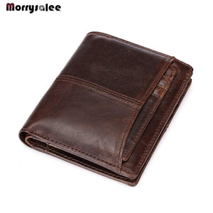 Vintage Short Leather Wallet for Men