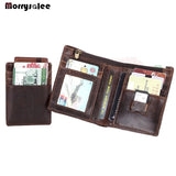 Vintage Short Leather Wallet for Men