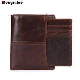 Vintage Short Leather Wallet for Men
