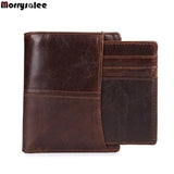 Vintage Short Leather Wallet for Men
