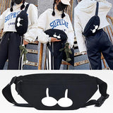 International Gestures Print Waist Bag Portable Chest Pack