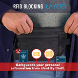 Hidden Security Wallet Money Belt Bag Waist Pack for Men Women