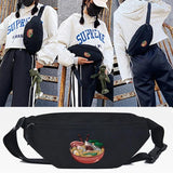Shark Print Waist Bag Sport Chest Bag Casual Functional Large Bag