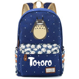 Anime Totoro Canvas Dark Backpack Student Schoolbag Teenger Packsack
