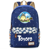 Anime Totoro Canvas Dark Backpack Student Schoolbag Teenger Packsack