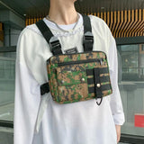 Camouflage Chest Bag Tactical Hip Hop Zipper Pocket Streetwear Waist Bag