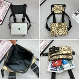 Camouflage Chest Bag Tactical Hip Hop Zipper Pocket Streetwear Waist Bag