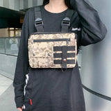 Camouflage Chest Bag Tactical Hip Hop Zipper Pocket Streetwear Waist Bag