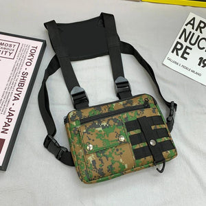 Camouflage Chest Bag Tactical Hip Hop Zipper Pocket Streetwear Waist Bag