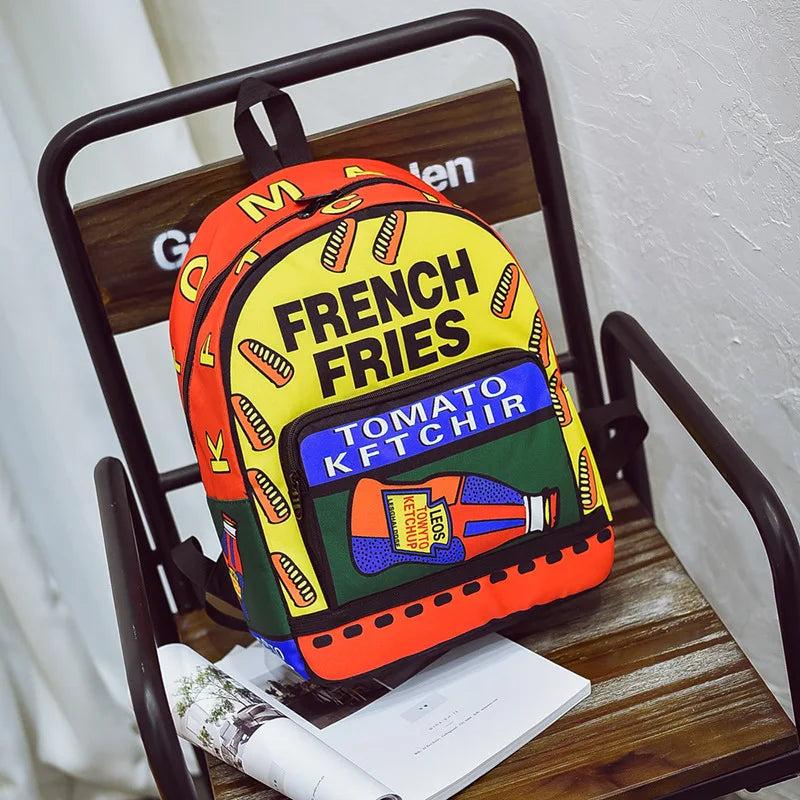 Harajuku College Wind Vintage Backpack Street Student Bag Female School Bags