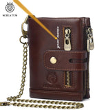 Engraved Name Men's Leather Wallet Picture Short Purse RFID Father's Gift