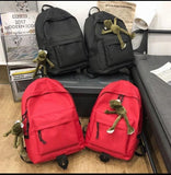 Cute Canvas Backpacks for Boys Girls School Bag with Decoration