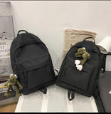 Cute Canvas Backpacks for Boys Girls School Bag with Decoration