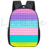 12 Inch POP Its Kindergarten Backpack - Rainbow Design