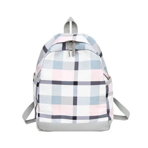 Girl Plaid Backpack Lady Travel Backpacks College Style Shoulder Bag