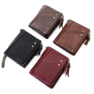 RFID Leather Man Wallet Men Wallet Zipper Wallet Male Wallet
