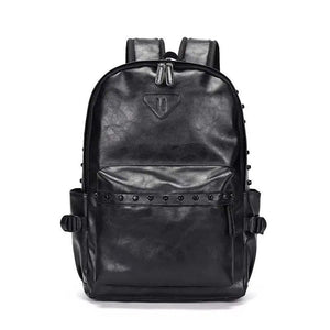 Men Street Style Rivets Backpacks High Capacity Laptop Bag
