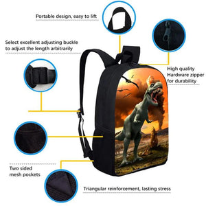 Kids Backpacks Cartoon Animals Lightweight School Bags Zipper Shoulder Bag