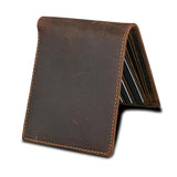 Men's RFID Crazy Horse Leather Wallet Short Purse Casual Carteira Masculina