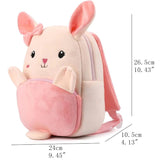 Plush Toddler Backpack Animal Cartoon Mini Bag for Kids 1-6 Years