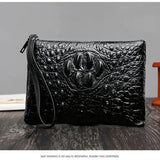 Crocodile-pattern Men's Wallet High-Capacity Business Zipper Long Wallet