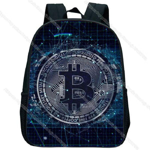 Bitcoin Print Mini Kindergarten Backpack for Toddlers