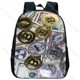 Bitcoin Print Mini Kindergarten Backpack for Toddlers