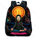 Bitcoin Print Mini Kindergarten Backpack for Toddlers