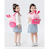 Cartoon Animal Plush Backpack for Toddlers, Rabbit Design