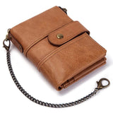 Vintage Leather Men Wallet Short Purse High Quality