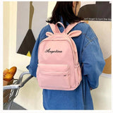 Solid Rabbit School Student Backpack Personalized Kids Large Capacity Schoolbags