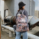 Nylon Backpack Large Capacity Junior High School Student Schoolbag