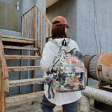 Nylon Backpack Large Capacity Junior High School Student Schoolbag