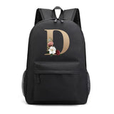 Letter Printing School Backpack Teen Travel Casual Female Shoulder