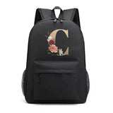 Letter Printing School Backpack Teen Travel Casual Female Shoulder