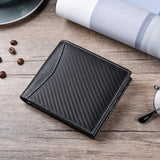 RFID Anti-Magnetic Carbon Fiber Leather Wallet for Men