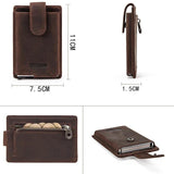 RFID Blocking Brown Leather Bifold Wallet for Men