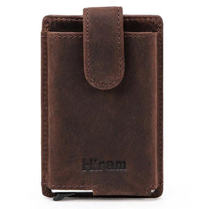 RFID Blocking Brown Leather Bifold Wallet for Men