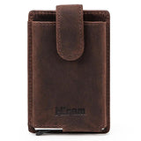 RFID Blocking Brown Leather Bifold Wallet for Men
