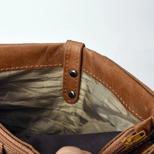 Anti RFID Double Zipper Wallets Crazy Horse Leather Men's Wallet