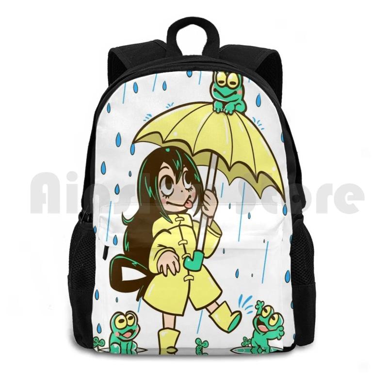 Frog Girl Hiking Backpack Outdoor Sports Bag Tsuyu Froppy A