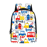 12 Inch Cartoon Engineering Vehicle Backpack for Kids