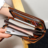 Men's Clutch Bag Double Zipper Wrist Bag