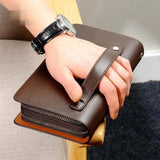 Men's Clutch Bag Double Zipper Wrist Bag