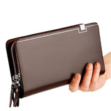Men's Clutch Bag Double Zipper Wrist Bag