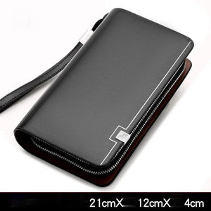 Men's Clutch Bag Double Zipper Wrist Bag