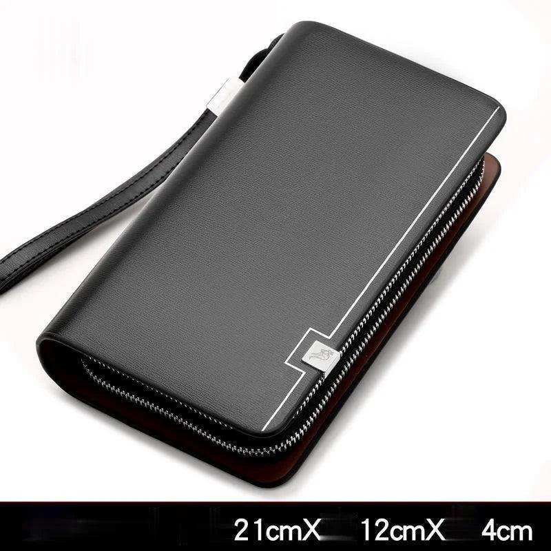 Men's Clutch Bag Double Zipper Wrist Bag