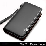 Men's Clutch Bag Double Zipper Wrist Bag