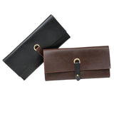 Crazy Horse Leather Long Wallet Large Capacity Clutch Bag