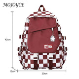 Harajuku School Backpacks Large Capacity Plaid School Bag Travel Daypack